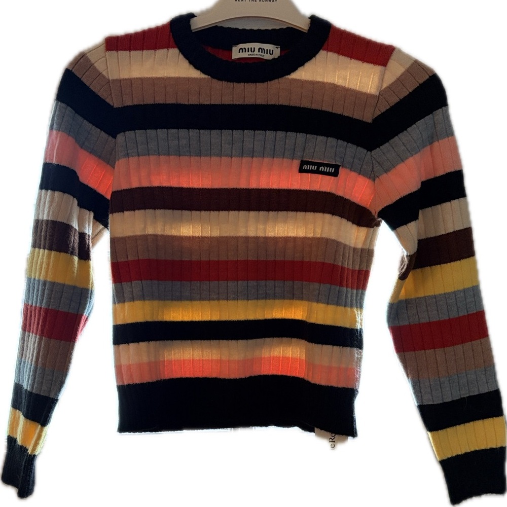 Miu Miu Bold Striped Knit Sweater - Picture 3 of 3